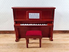 Dolls House Upright Piano & Bench Miniature German Made by Willemstad Schweizer