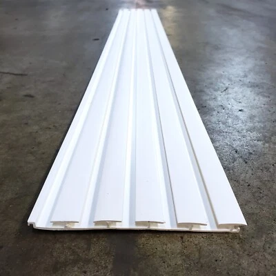 OUTWATER PLASTICS INDUSTRIES Rigid PVC Plastic 48" W x 6" H Linking Slatwall Panel Sheets WHITE - BRAND NEW!