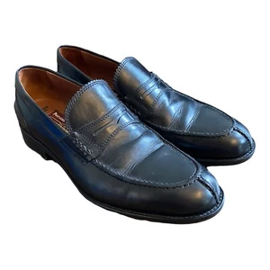Mocasines sin cordones de cuero italiano negro confort personal para hombre talla 42 - Imagen 1 de 11