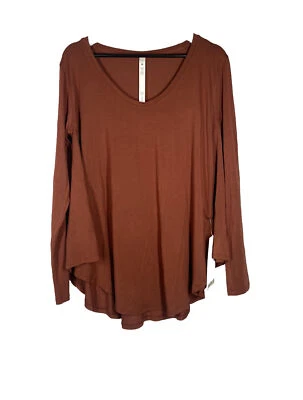 Lululemon Up For Down Time Long Sleeve Top Long Sleeve Size 6 In Dark Terracotta - Image 1 of 4