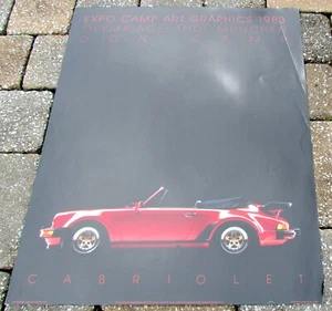 1983 CABRIOLET POSTER EXPO CAMP KUNST GRAFIK MÜNCHEN DEUTSCHLAND Vintage - Bild 1 von 2
