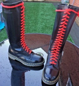 Vintage Dr Martens 1420 black smooth leather boots UK 8 EU 42 Made in England - Bild 1 von 9