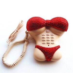 Bikini Form Festnetz Telefon Mit Rot Headset Druck Knopf mit Kabel Telefon