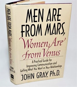 Men Are from Mars Women Are from Venus-Gray-1992 First Edition 2nd Printing RARE - Picture 1 of 12