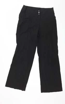 M&Co Womens Black Polyester Blend Trousers Size 10 L29 in - Image 1 of 4