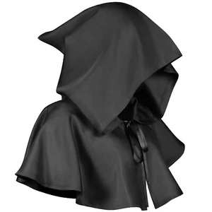Festival party costume hooded Cloak Cape Cowl Witch Monk Clergy - Picture 1 of 3