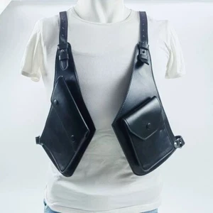Bolso táctico Chaqueta de cuero de vaca Vaquero occidental Vestir PU Exterior Bolso pequeño - Imagen 1 de 9