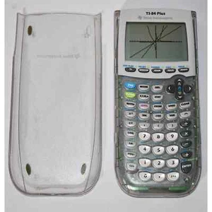 Clear Texas Instruments TI-84 Plus Series Graphing Calculator With Cover 1223!!! - Picture 1 of 6