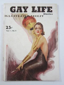 Gay Life Stories Pulp v. 1 #6 circa 1939 GD/VG Greiner Cover Art! - Picture 1 of 5