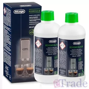 Original DeLonghi Descaler x2 Cleaner Espresso Coffee Machine in 500ml EcoDecalk - Picture 1 of 1