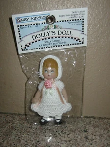 RARE Daisy Kingdom Blonde- Dolly's Doll- New in Package- Crocheted Dress - Picture 1 of 4