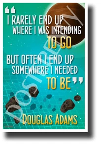 I Rare End Up... Douglas Adams - NEU Motivationsposter Klassenzimmer - Bild 1 von 1