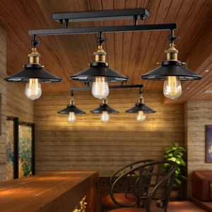 Industrial Retro Chandelier 3 Pendant Lamp Kitchen Island Ceiling Light Fixture - Picture 1 of 8
