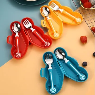 For Toddler Baby Spoon Fork Feeding Spoon Children's Utensils Baby Gadgets • 9.32€