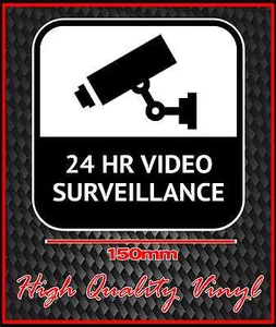 PEGATINA DE SEÑAL DE ADVERTENCIA CCTV 24 HORAS VIDEOVIGILANCIA TOTALMENTE NUEVA ESTILO 9 - Imagen 1 de 1