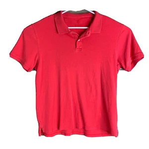 Members Mark Polo Golf Shirt Herren Größe Large roter Kragen 2 Knöpfe Pullover - Bild 1 von 9