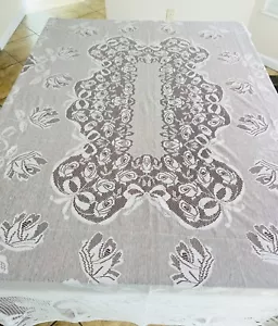 White Lace tablecloth, wedding, shower, anniversary, Cupid, Bells, Hearts Love - Picture 1 of 12