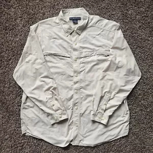 Exofficio Shirt Mens XXL Tan Button Up Fishing Utility Pockets Hiking Outdoor - Picture 1 of 4
