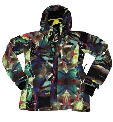 Volcom Omega Goretex Recco Multicolor Shell Jacket Size Small Thermal Pattern - Image 1 of 4