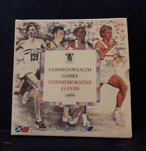 Gran Bretaña 1986 2 libras, Juegos de la Commonwealth, UNC en paquete original, KM-947 - Imagen 1 de 6