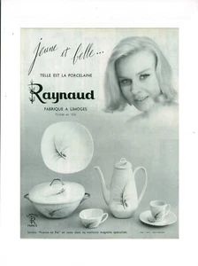 Publicité ancienne porcelaine Raynaud Limoges 1962 issue de magazine - Imagen 1 de 1
