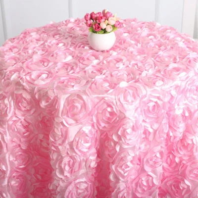 Flower Table Cover 3D Rose Tablecloth Wedding Party Dining Room Decoration Fairy - Image 1 of 4
