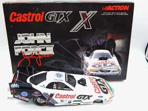 New in Box 2001 John Force Castrol GTX Ford Mustang Funny Car 1:24 Scale Action - Picture 1 of 4