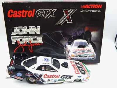 Nuevo en caja 2001 John Force Castrol GTX Ford Mustang coche divertido escala 1:24 acción Foto 1 de 4