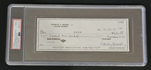 Rare STAN MUSIAL (Double Signed) Personal Check-HOF-CARDINALS PSA 9 Autos - Picture 1 of 9