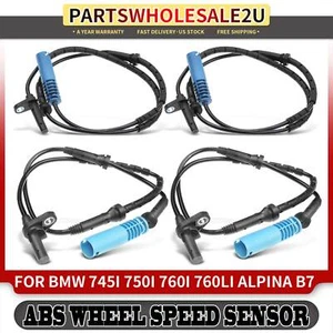 4x Front & Rear ABS Wheel Speed Sensor for BMW 745i 03-05 750Li 06-08 760i 04-06 - Picture 1 of 8