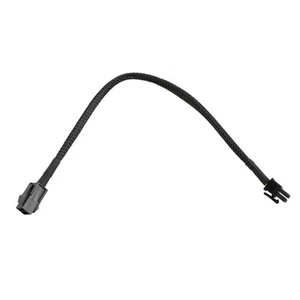 Sleeved Atx 4 Pin P4 Stecker Auf Atx P4 Buchse Cpu Extension Cable Black A3J5 - Afbeelding 1 van 5