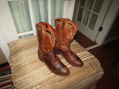 Botas Roper Lucchese 2000 Mad Dog Cuero T012102 Rodeo Para Hombres talla 8.5 D Desgastadas Foto 1 de 4