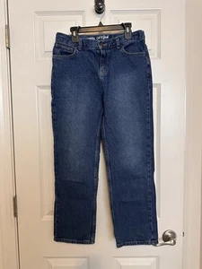 (2) Preowned Cat and Jack Relaxed Straight Jeans Boys 14 Blue - Picture 1 of 8