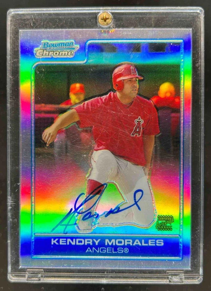 2006 Bowman Chrome Kendry Morales Prospects Refractor Auto #92/500 Angels - Image 1 of 2