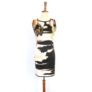 Aquilano Rimondi Dress Black White Pink Yellow Silk Shift Sleeveless Size XS - Picture 1 of 9