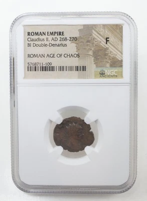 Rare Claudius II Roman AE Coin (AD 268-270) - NGC Certified (Fine) - Image 1 of 4