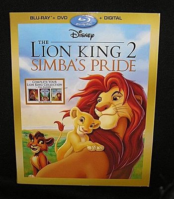 Disney The Lion King 2 Simba's Pride Blu-Ray + DVD, Release 2017 2-Disc Set, NEW - Image 1 of 3