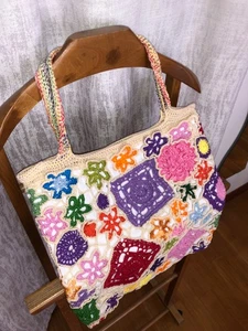 Borsa crochet ricamata uncinetto fatta a mano - Foto 1 di 13
