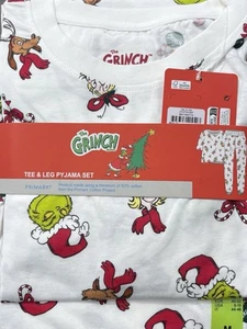 Dr Seuss The Grinch & Max Jersey Pyjama Set UK Size 4-24 2XS - 2XL - Picture 1 of 2
