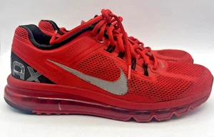 Nike Air Max 2013 Mens Size 8.5 Red Silver Running Shoes Sneakers 554886-600 - Picture 1 of 12