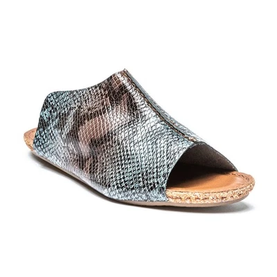 Sandalias deslizables de cuero de serpiente The Klub Nico Gracey Eclipse talla 10   Foto 1 de 4