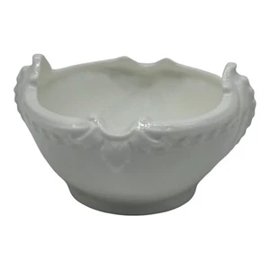 Coalport Bone China Made In England Round 'White Beaded With Leaves Ashtray 4” W - Picture 1 of 10