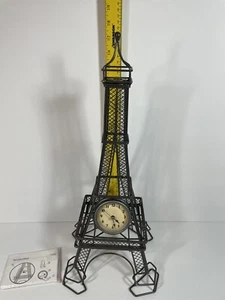 Eifel Tower Paris France metal/wire replica decorative clock Excellent Condition - Picture 1 of 7
