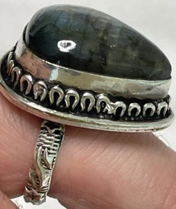 Native American Navajo Heart Ring Sterling Silver 7 1/4 Old Pawn - Picture 1 of 9