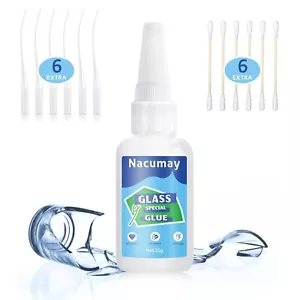 Glass Glue, Glass Repair, Glass Glue Clear Waterproof, 35g Glass Glue Clear Repa - Picture 1 of 6