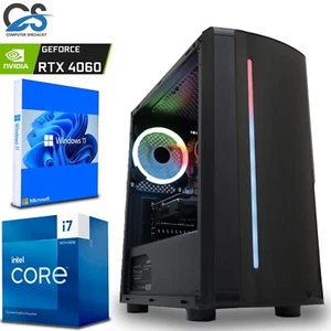 RTX Gaming PC Intel i7 14700F 32GB DDR4 NVIDIA RTX 5060 1TB + 1TB SSD Windows 11 - Picture 1 of 10