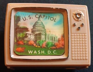 Sacapuntas vintage de 1970 Whitehouse US Capitol TV cinemagraph hecho en EE. UU.  - Imagen 1 de 8