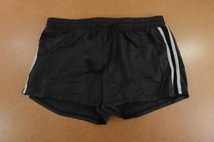 Fabletics Womens Size Medium Black Reflective Striped Lined Running Shorts New - Picture 1 of 7
