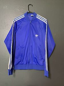 Vintage Adidas ATP Track Jacket Blue Keyrolan 3 Stripes Trefoil USA Large