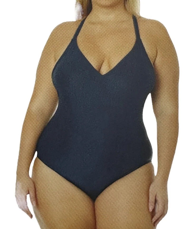 Hurley One-Piece Cross Swimsuit Navy Blue Size X-Large Women's UPF 50 XL size 12